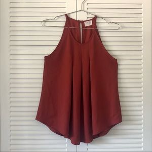 Sienna Sky Sleeveless Swing Top Burnt Orange